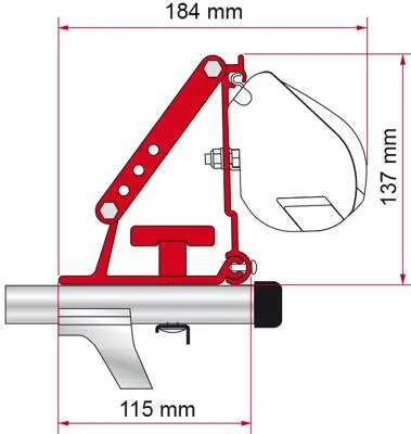 Fiamma F35/F45/Compass Adapter Kit Auto - Adapterkit zur einfachen Montage von Fiamma Markisen an Reisemobilen, Caravans und Camping-Bussen, kompatibel mit F35, F45 sowie älteren Modellen.