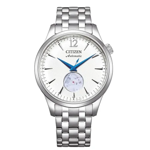 CITIZEN Herren Analog Automatik Uhr NH9131-73A - Armbanduhren für Herren, elegante Automatik mit Edelstahl-Armband und offener Sekunde für zeitloses Design.