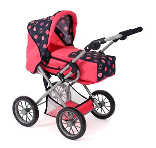 Bayer Chic 2000 Puppenwagen Leni 2in1 - Puppenwagen, ideal für Kinder von 3 bis 6 Jahren. Höhenverstellbarer Schiebegriff und herausnehmbare Tragetasche für vielseitigen Einsatz als Puppenwagen, Sportwagen und Tragetasche.