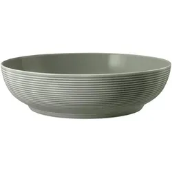 Seltmann Weiden Schüssel Beat Perlgrau - 25 cm moderne Porzellan Foodbowl in elegantem Grau mit Rillen-Design