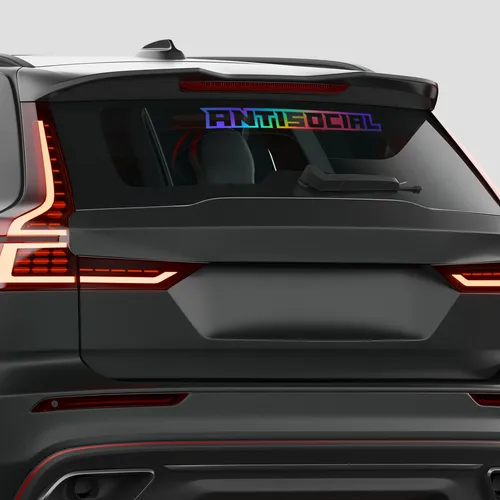 Frontscheibenaufkleber Antisocial Sticker Tuning Auto Kfz Decal FS146 Hologramm