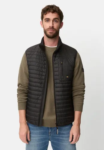 camel active Herren Weste Schwarz, wasserabweisend, Größe 3XL - Wasserabweisende Weste für optimalen Schutz bei Nässe. Stehkragen sorgt für zusätzlichen Kälteschutz. Ideal für die Freizeit, mit Regular Fit und stylischem camel active Logo.