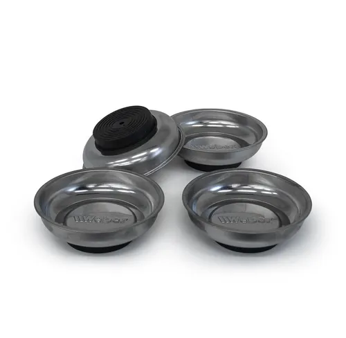 Weber GmbH Magnethalter Magnetschalen Set Magnet Teller (Set, 4-St), Ø 75mm, starker Magnet, mit Gummischutz
