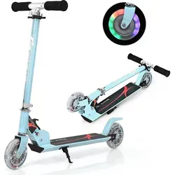 COSTWAY Kinder Roller mit LED Rädern, höhenverstellbarer Cityroller für Kinder ab 4 Jahren