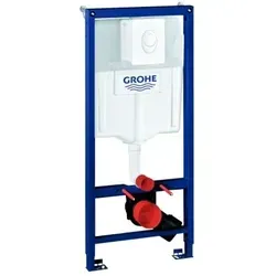 Grohe Rapid SL 3 in 1 Vorwandelement 38722001 - Spülkasten mit 1,13 m Bauhöhe, inklusive weißer Abdeckplatte Skate Air und vielseitigen Montageoptionen für eine einfache Installation.