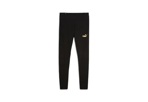 PUMA Leggings ESS TAPE MINIMAL GOLD LEGGINGS sportlicher Stil, mit Foliendruck, mit Reißverschluss