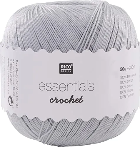 Rico Design Essentials All 'Häkeln, 100% Baumwolle, Farbe: blau