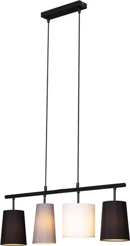 Brilo Pendelleuchte 4025-045 - Mehrfarbige Hängelampe für Esszimmer - Elegante Pendelleuchte mit 4 Lichtern und modernem Design, ideal für stimmungsvolle Beleuchtung im Esszimmer.