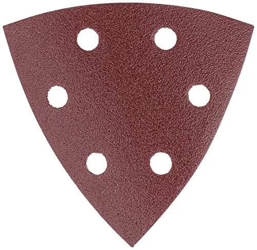 Bosch Accessories 2607019490 Deltaschleifpapier - 25-teiliges Set mit Klettsystem und 6 Absauglöchern, ideal für detailgenaues Schleifen in Ecken und Kanten