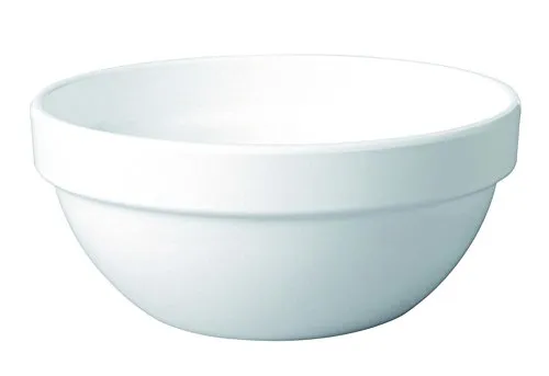 APS 83702 Schale -CASUAL MAXI-, Salatschüssel Ø 23 cm, H: 10,5 cm, Melamin, weiß, 2,5 Liter