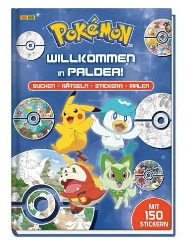 Pokémon: Willkommen in Paldea!: Suchen – Rätseln – Stickern – Malen: Activitybuch mit 150 Stickern