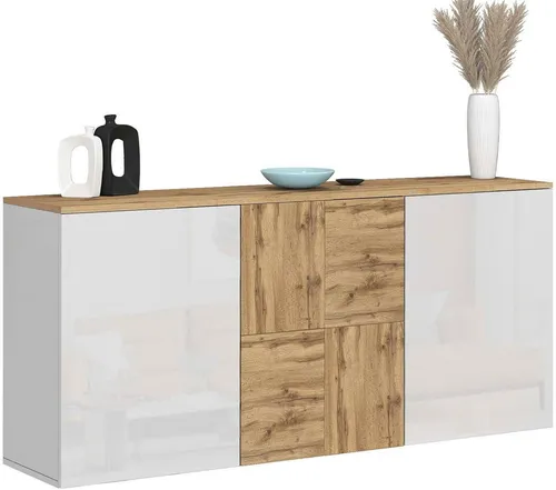 OTTO home Sideboard ISEO, 150 cm, Hochglanz, 6 Fächer in weiß von OTTO home