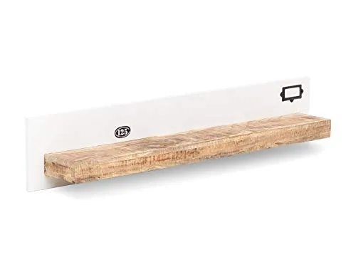 Woodkings® Wandboard Pune Mango Holz braun weiß rustikal Wandregal Wandboard