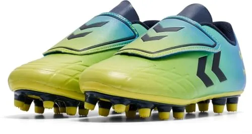 Hummel HATTRICK MG JR. Schuhe Limeade, Größe 34 - Sportliche Kinderschuhe mit Klettverschluss und griffiger Außensohle für optimalen Halt und Bewegungsfreiheit.