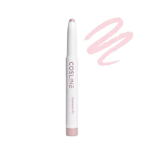 COSLINE Eyeshadow Rosenholz 307, Lidschattenstift, Langanhaltende Formel, Wischfest, Stick mit cremiger Textur, Glitzer, Rosa, Made in Germany