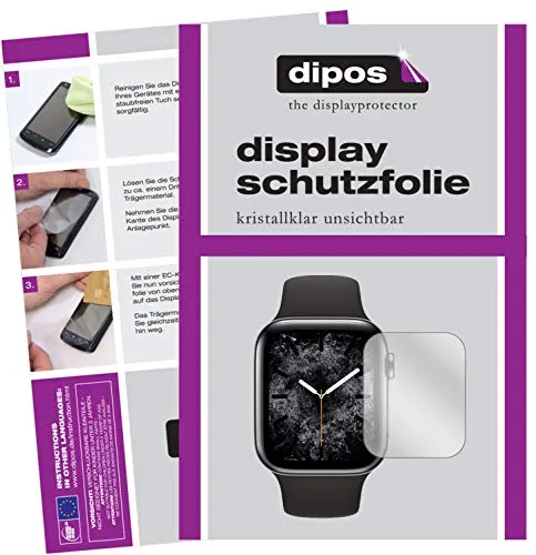 dipos I 6X Schutzfolie klar kompatibel mit Apple Watch Series 4 44mm Folie Displayschutzfolie