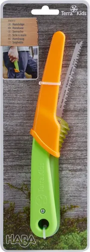 Haba Kinder-Säge Terra Kids 1306913001 - Robuste Handsäge für Kinder ab 6 Jahren, ideal für kreative Outdoor-Projekte. Sicher und leicht zu handhaben, fördert die motorischen Fähigkeiten und die Naturverbundenheit.
