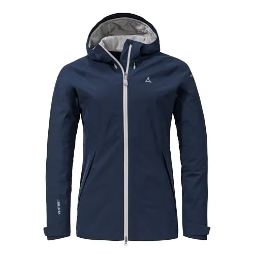 Schöffel Damen 2L Jacket Ankelspitz L - Bequeme Outdoor Jacke - Funktionsjacken: Wasserdicht und atmungsaktiv mit 10.000 mm Wassersäule, ideal für jedes Wetter, inklusive praktischer Innentasche und verstellbarer Kapuze.