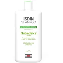 ISDIN Nutradeica Anti Schuppen Shampoo 400 ml - Effektive Schuppenbekämpfung - Shampoo zur effektiven Bekämpfung von Schuppen, beruhigt die Kopfhaut und sorgt für ein angenehmes Gefühl. Ideal für alle Haartypen.