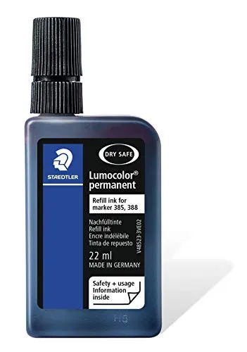 Staedtler Nachfülltinte Lumocolor blau - 22 ml Flasche für Permanentmarker, ideal zur Verlängerung der Nutzungsdauer Ihrer Marker