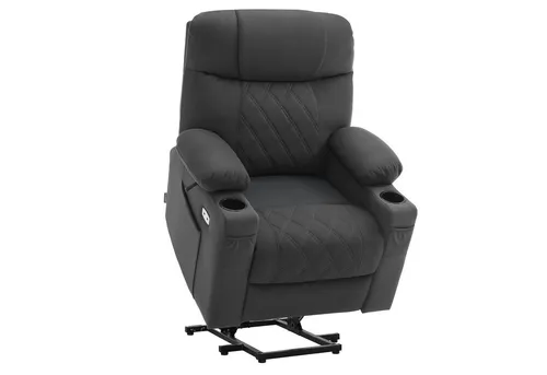 M MCombo Elektrischer Fernsehsessel mit Aufstehhilfe - Aufstehsessel für Senioren, mit 2 Motoren für individuelle Rücken- und Beinverstellung und einer komfortablen Liegefunktion bis 155°, ideal zur Förderung der Mobilität.