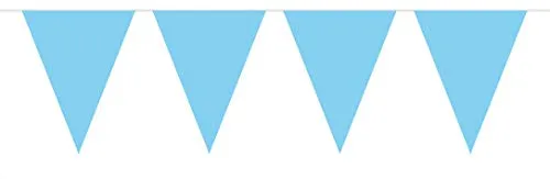 Folat CC-FO-22614 Wimpelkette/Party-Dekorationen, 10 Meter, mit 15 Fähnchen, Blau, Einheitsgröße