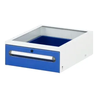Rau Unterbau-Container mit 1 Schublade - Unterbauschrank mit 90% Auszug und Zylinderschloss. Ideal für Werkbänke, bietet Sicherheit und Ordnung. Made in Germany, 5 Jahre Garantie!