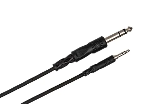 Hosa CMS-103, Stereo Interconnect, 3.5 mm TRS to 1/4 in TRS, 3 ft