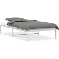 vidaXL Bettgestell Metall Weiß 107x203 cm – Robust & Stilvoll