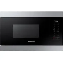 Samsung Einbau-Mikrowelle MG22M8274AT/E5, 22 l mit Grill - Mikrowelle mit 22 l und Grillfunktion in Edelstahl, kratzfester Keramik-Emaille-Innenraum für einfache Reinigung und Eco Mode zum Stromsparen.