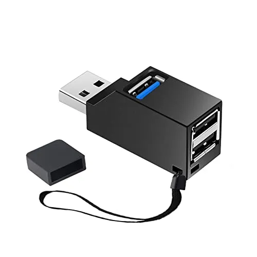 iJiZuo 3-Port Hub (2 USB 2.0 + USB 3.0) für Apple MacBook, Mac Air, MacPro, Windows Laptops, Ultrabooks, PCs und Weitere Kompatible Geräte
