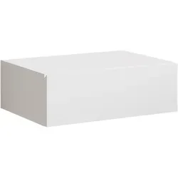 TAJO Hängender Nachttisch in Weiß - Minimalistischer Schwebender Nachtschrank mit Schublade - Nachttische mit griffloser Front bieten viel Stauraum und platzsparendes Design. Ideal für kleine Schlafzimmer, einfach zu montieren.