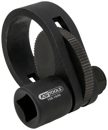 KS Tools 1501640 Exzenter Klemm- und Drehvorrichtung - Fahrwerksinstandsetzung, ideal zum Ausbauen von Spurstangengelenken mit optimalem Halt durch gerändelte Exzenterscheibe und zusätzlichem Stopper für sicheres Arbeiten.