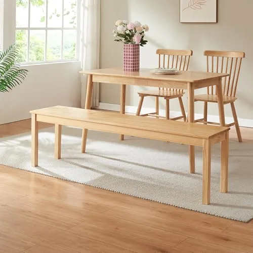 [en.casa] Esszimmerbank Trerunulu aus Kiefernholz 140 x 35 x 45 cm