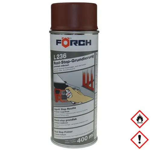 Rost Stop Grundierung Förch L236 Spray 400ml rotbraun Rostschutz