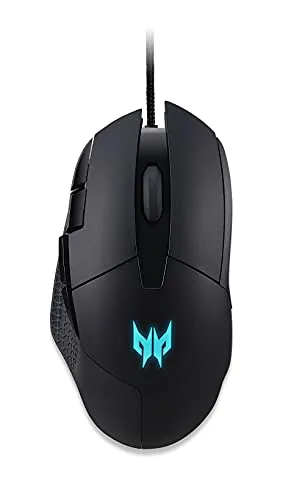 Acer Predator Maus (Schwarz) - Ergonomische Gaming-Maus mit 8 Tasten, kabelgebunden und USB-Anschluss, ideal für Gamer, die Leistung und Komfort suchen.