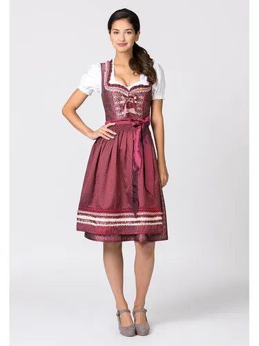 Stockerpoint Damen Giselle Midi Dirndl, Bordeaux, Größe 38 in rot von Stockerpoint