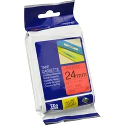 Brother P-Touch Band TZe-451  schwarz auf rot  24mm / 8m  laminiert