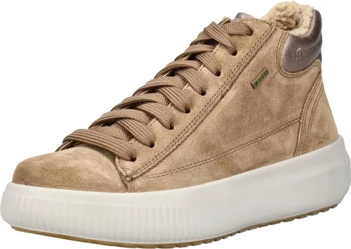 LEGERO Sneaker Veloursleder - Damen, Gr. 42, Beige - Stylischer Mid-Cut Sneaker aus Veloursleder mit kuscheligem Warmfutter und herausnehmbarer Innensohle für individuellen Komfort. Ideal für Alltag und Freizeit.