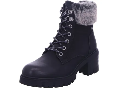Tom Tailor Damen 8490130003 Mode-Stiefel, Black, 37 EU - Wanderschuhe, warm und modern mit bequemem Absatz für stilvolle Abenteuer im Freien.