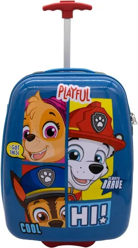 Undercover Paw Patrol Polycarbonat Trolley - 16 Inch - Kindergepäck im Paw Patrol Design, leicht und robust mit Spanngurten und Reißverschlussfach für optimale Organisation.