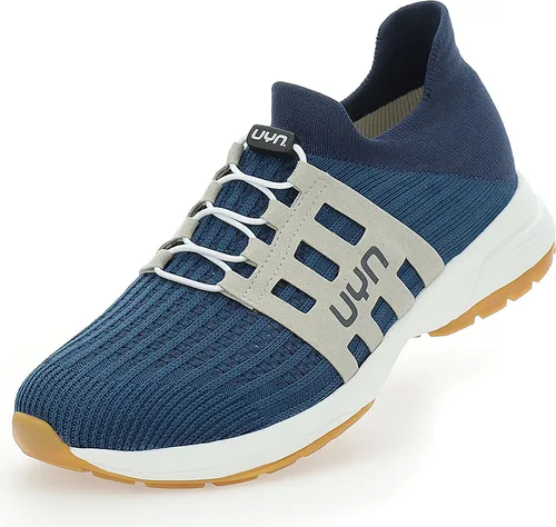 UYN Sneaker-Laufschuhe Haru (wasserabweisend, nahtlos) - Blau, Größe 45 - Sneaker für Herren mit wasserabweisendem Design und nahtloser Verarbeitung. Der ultra-elastische Wrap-Around-Stil sorgt für höchsten Tragekomfort und frische Füße dank des Geruchsneutralisierenden Materials.