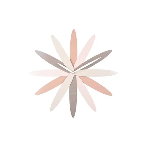 Karlsson Wanduhr Bloom aus Metall in pink von Karlsson