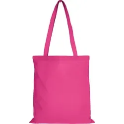 10er Pack Baumwolltasche - 28 Farben | mit Zwei Langen Henkeln | 38x42cm, pink, 10 Stück