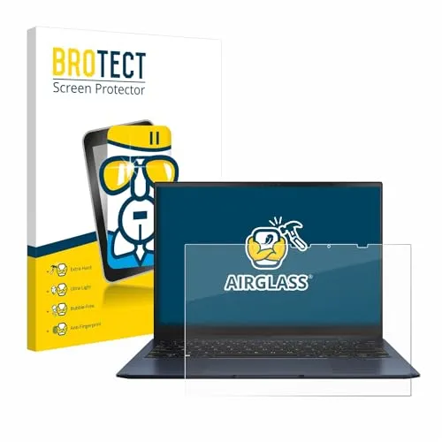 BROTECT Schutzglas für ASUS ZenBook S 13 Flip OLED Schutzfolie Panzer Folie Glas [Extrem Kratzfest 9H, Anti-Fingerprint, Ultra-Transparent]