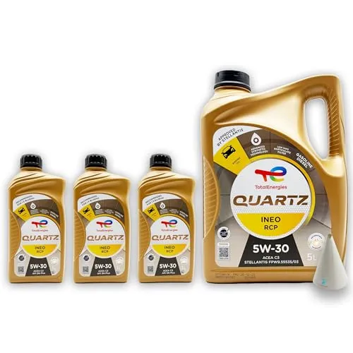 Total Quartz Ineo RCP 5W-30 | 8 L | kompatibel mit Stellantis FPW9.55535/03 | PSA B71 2290 | 8 Liter | mit Trichter |