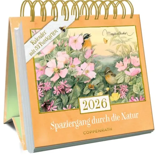 Kalender mit 53 Postkarten: 2026 - Spaziergang durch die Natur: Dekorativer Tischaufsteller mit Wochenkalendarium und illustrierten Postkarten mit ... Hochwertige Ausstattung (Postkartenkalender)