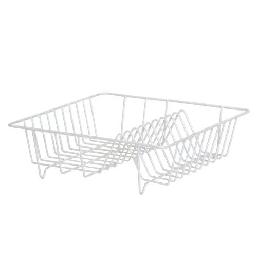 Abtropfkorb weiss Draht 34x34x11 cm