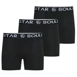 SOULSTAR Boxershorts MUBOXER3 (Packung, 3-St., 3er-Pack) Basic Herren Unterhosen Unterwäsche Extra Weiches Material Männer schwarz XL
