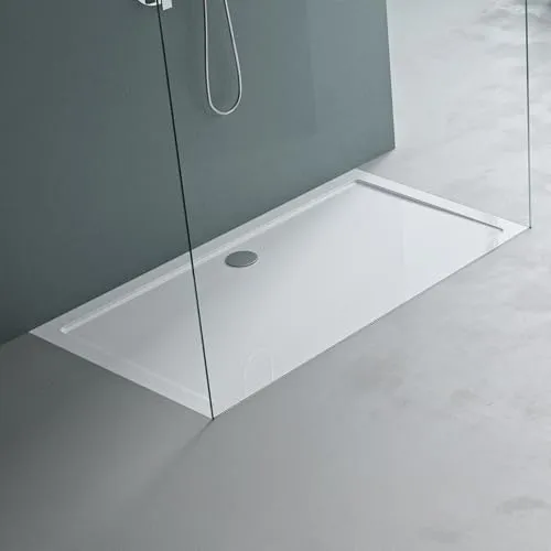 Mai & Mai Duschwanne Faro 90x160cm - Rechteckig & Weiß - Duschwanne aus hochwertigem Acryl, inkl. Ablaufgarnitur, rutschhemmende Oberfläche und einfache Installation für langlebigen Komfort in Ihrem Badezimmer.